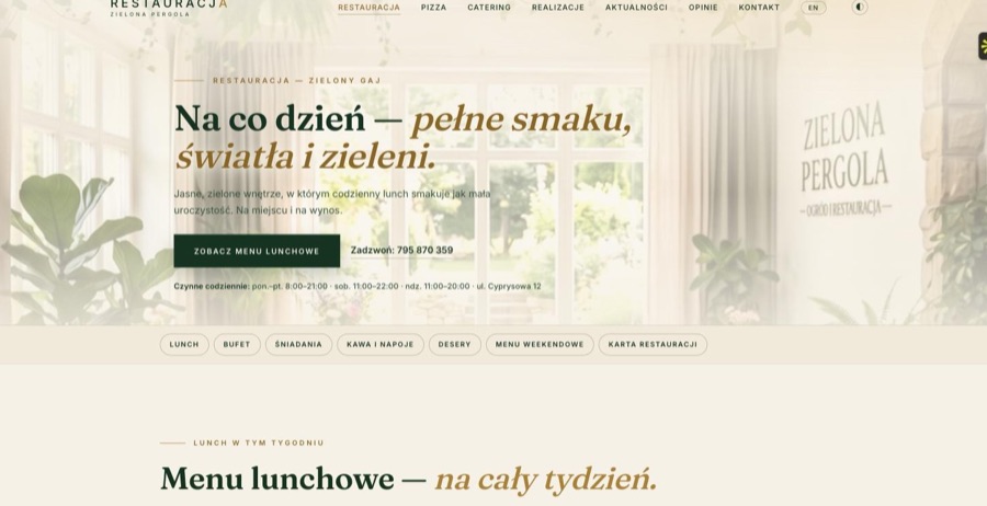 Strona Zielona Pergola — Bistro